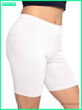 High Waisted Cotton Biker Shorts Women Plus Size Workout Yoga Gym
